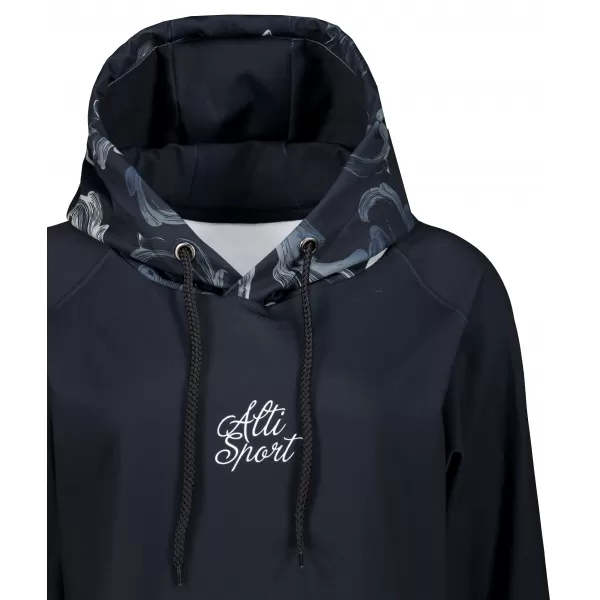  Premium cu hanorac funcțional pentru femei ALTISPORT VOJ/ALW065MI03 NEGRU -GRAY 