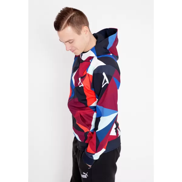  Panoul pentru bărbați pe Zip Premium ALTISPORT VOJ/ALM007MI02 ALBASTRU NAVAL/ROȘU 