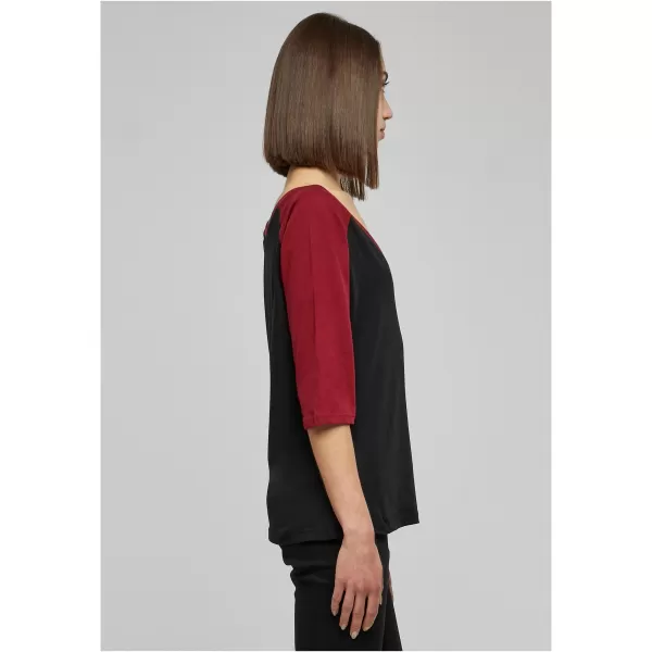  Cămaşă URBAN CLASSICS TB733 NEGRU/BURGUNDIA 