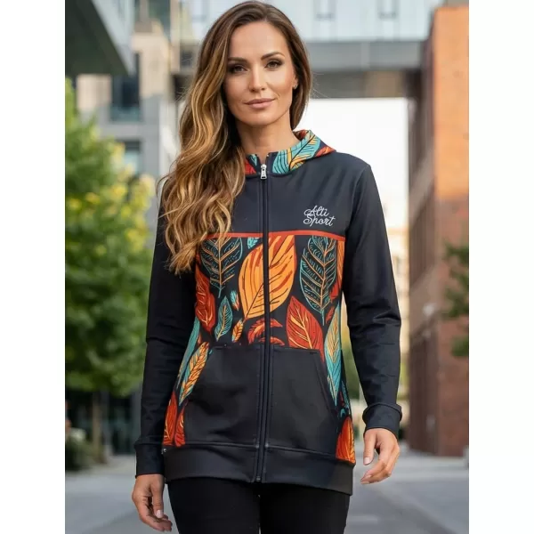  Panoul pentru femei pe Zip Premium ALTISPORT VOJ/ALW061MI02 PORTOCALIU/ALBASTRU 