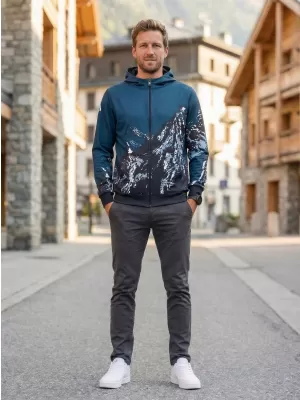 Panoul pentru bărbați pe Zip Premium ALTISPORT VOJ/ALM059MI02 MARINA