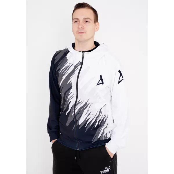  Panoul pentru bărbați pe Zip Premium ALTISPORT VOJ/ALM006MI02 ALB -NEGRU 