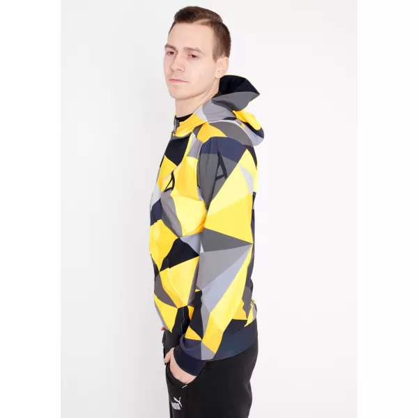  Panoul pentru bărbați pe Zip Premium ALTISPORT VOJ/ALM007MI02 NEGRU -YELLOW 