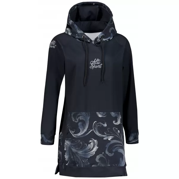  Premium cu hanorac funcțional pentru femei ALTISPORT VOJ/ALW065MI03 NEGRU -GRAY 
