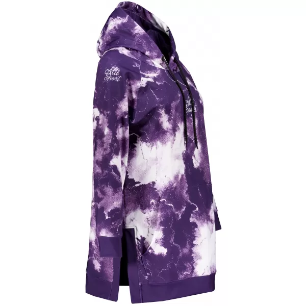  Premium cu hanorac funcțional pentru femei ALTISPORT VOJ/ALW066MI03 ALB -VIOLET 