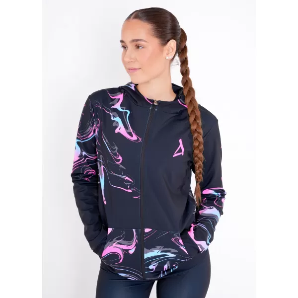  Panoul pentru femei pe Zip Premium ALTISPORT VOJ/ALW064MI02 NEGRU -PINK 