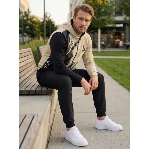  Panoul pentru bărbați pe Zip Premium ALTISPORT VOJ/ALM006MI02 NEGRU -BROWN 