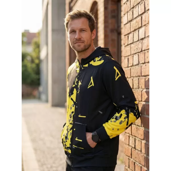  Panoul pentru bărbați pe Zip Premium ALTISPORT VOJ/ALM057MI02 GALBEN FLUO 