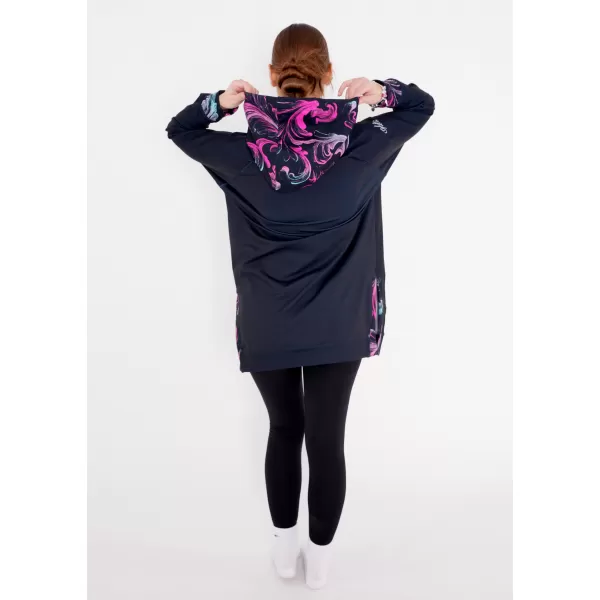  Premium cu hanorac funcțional pentru femei ALTISPORT VOJ/ALW065MI03 NEGRU -PINK 
