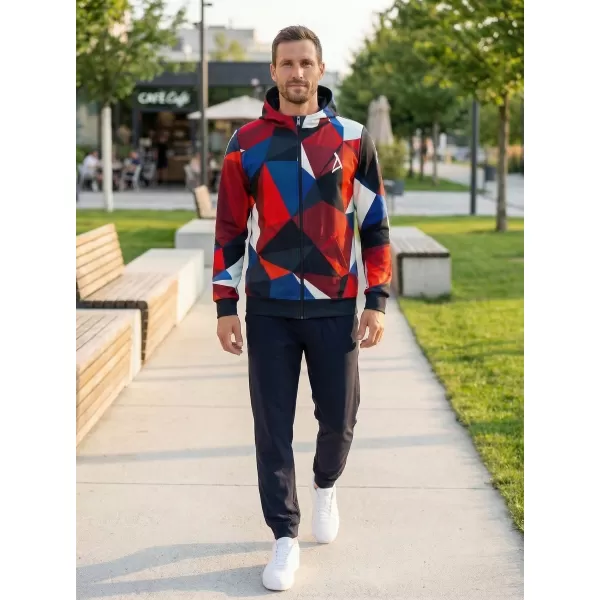  Panoul pentru bărbați pe Zip Premium ALTISPORT VOJ/ALM007MI02 ALBASTRU NAVAL/ROȘU 