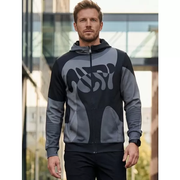  Panoul pentru bărbați pe Zip Premium ALTISPORT VOJ/ALM056MI02 NEGRU 