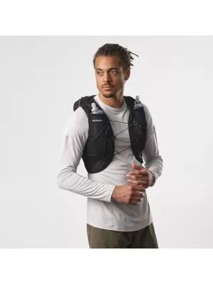 Rucsac pentru bărbați SALOMON ACTIVE SKIN 12 SET LC2177400 NEGRU/METAL