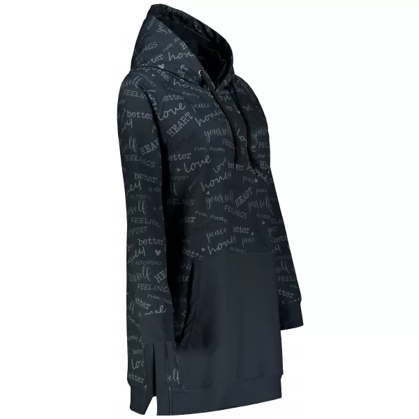  Premium cu hanorac funcțional pentru femei ALTISPORT VOJ/ALW067MI03 NEGRU 