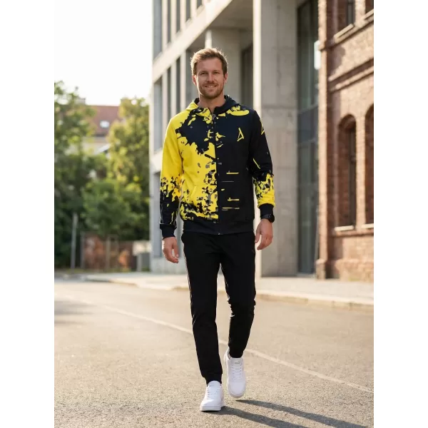  Panoul pentru bărbați pe Zip Premium ALTISPORT VOJ/ALM057MI02 GALBEN FLUO 