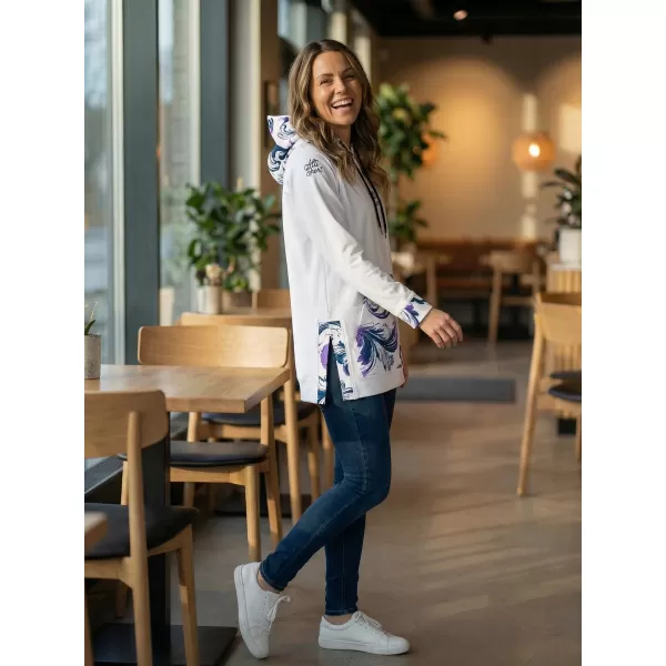  Premium cu hanorac funcțional pentru femei ALTISPORT VOJ/ALW065MI03 ALB/VIOLET 