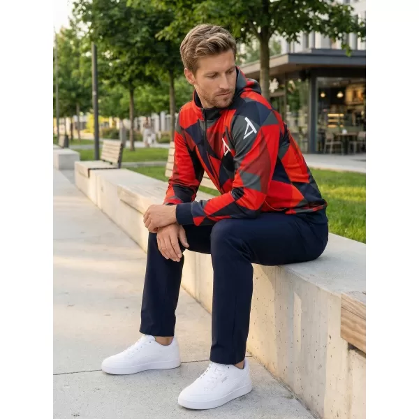  Panoul pentru bărbați pe Zip Premium ALTISPORT VOJ/ALM007MI02 ROŞU 