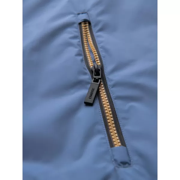  Sacou OMBRE C447 ALBASTRU/GRI ÎNCHIS/MUȘTAR 
