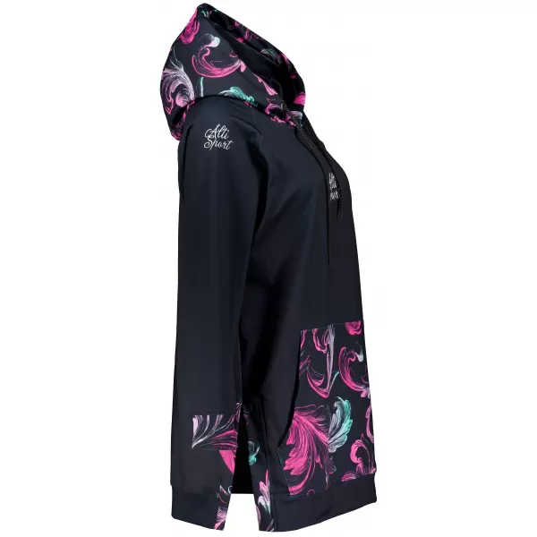  Premium cu hanorac funcțional pentru femei ALTISPORT VOJ/ALW065MI03 NEGRU -PINK 