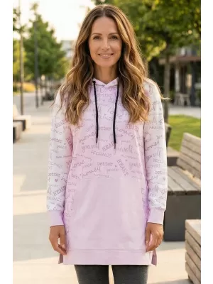 Premium cu hanorac funcțional pentru femei ALTISPORT VOJ/ALW067MI03 BABY PINK