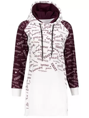 Premium cu hanorac funcțional pentru femei ALTISPORT VOJ/ALW067MI03 BURGUNDIA
