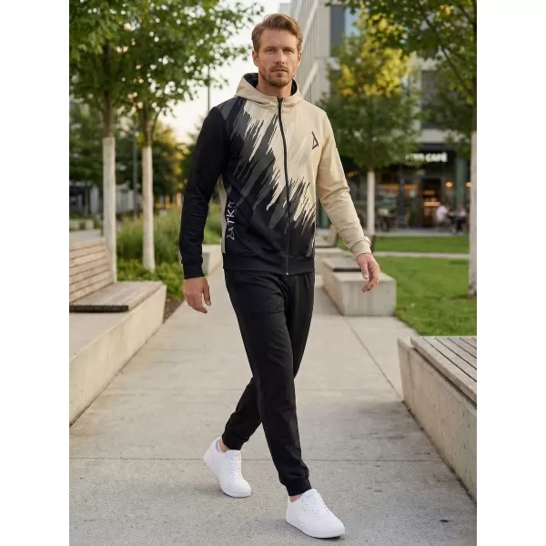  Panoul pentru bărbați pe Zip Premium ALTISPORT VOJ/ALM006MI02 NEGRU -BROWN 