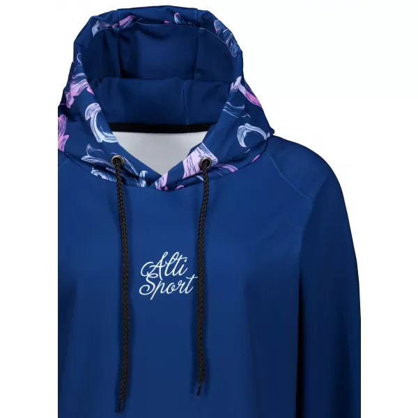  Premium cu hanorac funcțional pentru femei ALTISPORT VOJ/ALW065MI03 ALBASTRU ÎNCHIS 