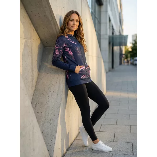  Panoul pentru femei pe Zip Premium ALTISPORT VOJ/ALW064MI02 ALBASTRU -PINK 