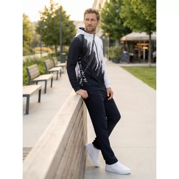  Panoul pentru bărbați pe Zip Premium ALTISPORT VOJ/ALM006MI02 ALB -NEGRU 