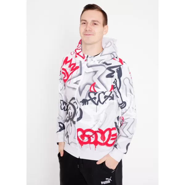  Panoul pentru bărbați pe Zip Premium ALTISPORT VOJ/ALM054MI02 GRI -RED 