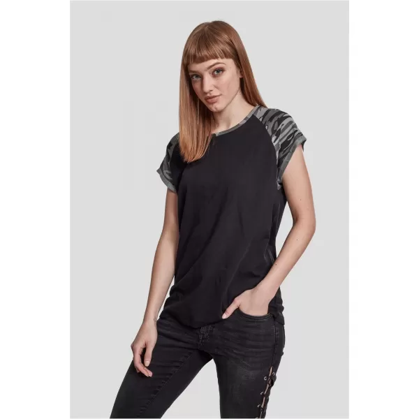  Cămaşă URBAN CLASSICS TB1913 CAMO NEGRU/ÎNTUNECAT 