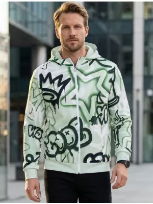Panoul pentru bărbați pe Zip Premium ALTISPORT VOJ/ALM054MI02 VERDE
