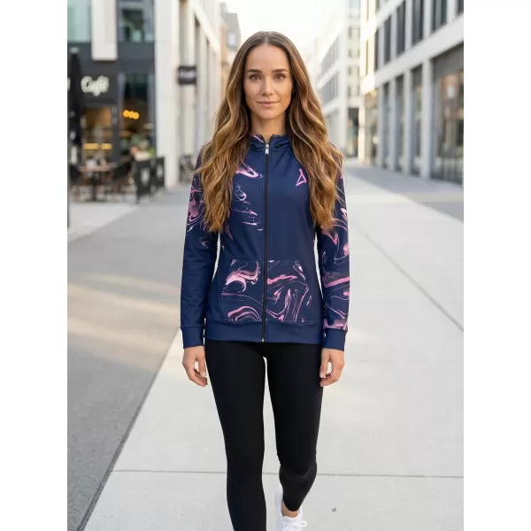  Panoul pentru femei pe Zip Premium ALTISPORT VOJ/ALW064MI02 ALBASTRU -PINK 