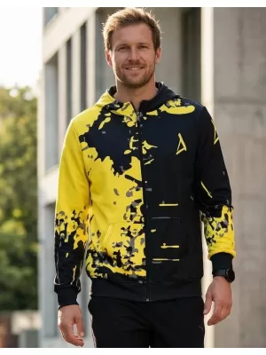 Panoul pentru bărbați pe Zip Premium ALTISPORT VOJ/ALM057MI02 GALBEN FLUO