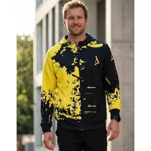  Panoul pentru bărbați pe Zip Premium ALTISPORT VOJ/ALM057MI02 GALBEN FLUO 