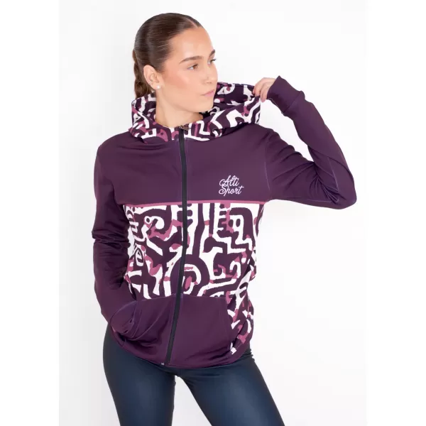  Panoul pentru femei pe Zip Premium ALTISPORT VOJ/ALW060MI02 BURGUNDIA 