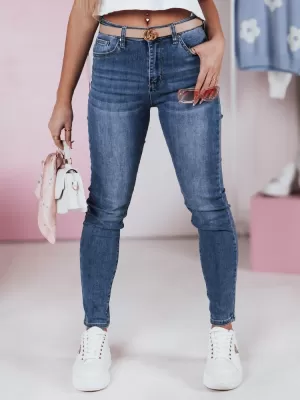 Pantalonii pentru doamne DSTREET UY2386 ALBASTRU