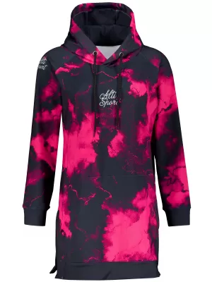 Premium cu hanorac funcțional pentru femei ALTISPORT VOJ/ALW066MI03 NEGRU -PINK