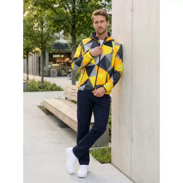  Panoul pentru bărbați pe Zip Premium ALTISPORT VOJ/ALM007MI02 NEGRU -YELLOW 