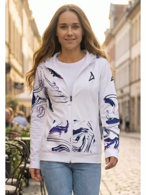 Panoul pentru femei pe Zip Premium ALTISPORT VOJ/ALW064MI02 ALB -VIOLET