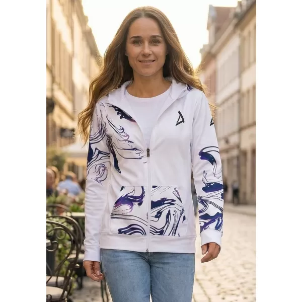  Panoul pentru femei pe Zip Premium ALTISPORT VOJ/ALW064MI02 ALB -VIOLET 