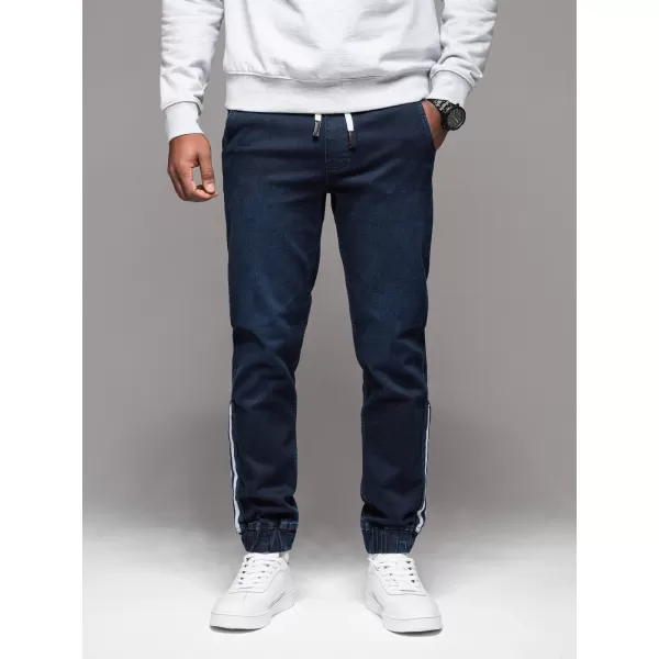  Pantaloni OMBRE OM-PADJ-0156 ALBASTRU ÎNCHIS 