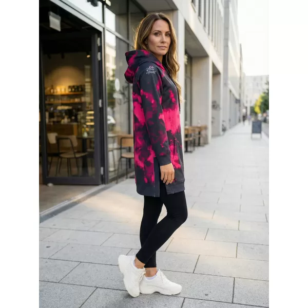  Premium cu hanorac funcțional pentru femei ALTISPORT VOJ/ALW066MI03 NEGRU -PINK 