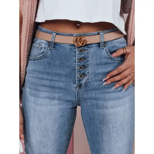  Pantalonii pentru doamne DSTREET UY2394 ALBASTRU DESCHIS 