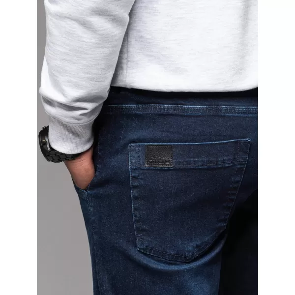  Pantaloni OMBRE OM-PADJ-0156 ALBASTRU ÎNCHIS 