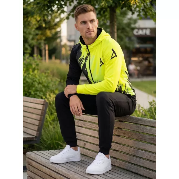  Panoul pentru bărbați pe Zip Premium ALTISPORT VOJ/ALM006MI02 NEGRU -YELLOW 