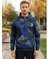 Panoul pentru bărbați pe Zip Premium ALTISPORT VOJ/ALM007MI02 ALBASTRU ÎNCHIS