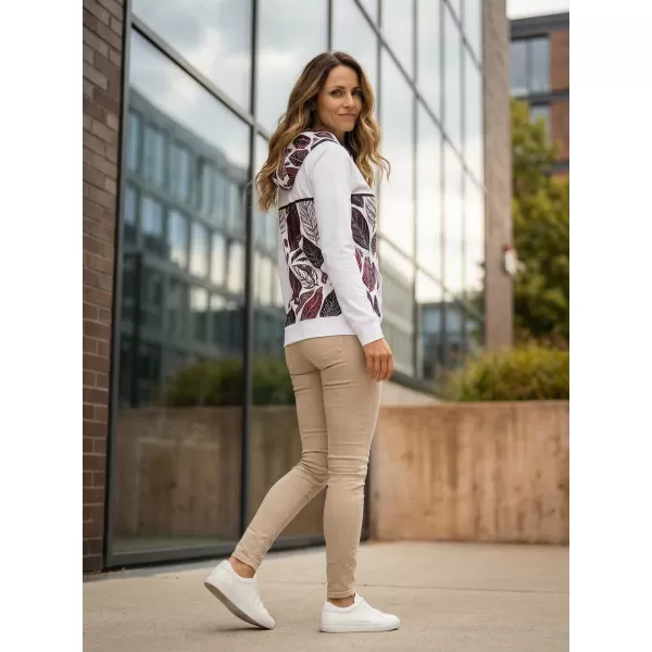  Panoul pentru femei pe Zip Premium ALTISPORT VOJ/ALW061MI02 ALB/BURGUNDIA 