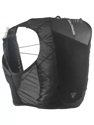 Rucsac pentru bărbați SALOMON ACTIVE SKIN 12 SET LC2177400 NEGRU/METAL