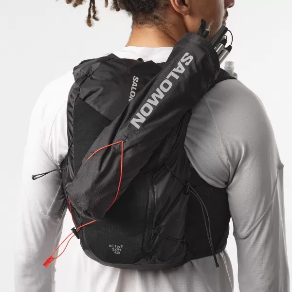  Rucsac pentru bărbați SALOMON ACTIVE SKIN 12 SET LC2177400 NEGRU/METAL 