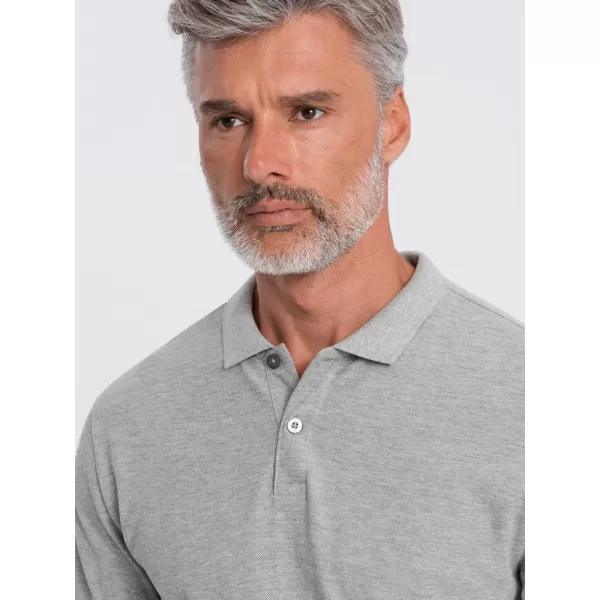  Cămaşă OMBRE OM-POBL-0114 MELANGE GRI 